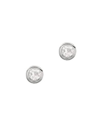 4mm Bezel Set CZ Earrings 2 - 3 jours ouvrés.