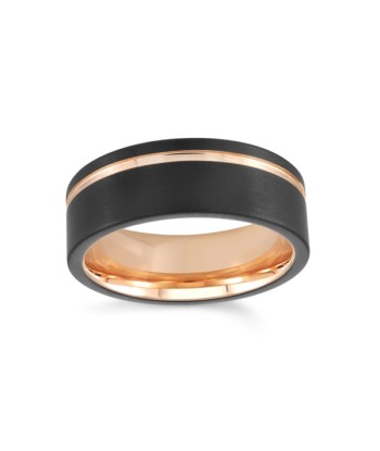 8mm Tungsten Black & Rose Wedding Band Comment ça marche