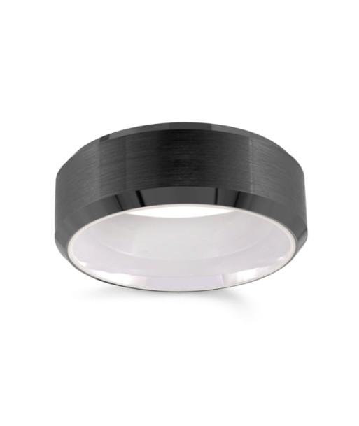 8mm Tungsten Brushed Black Wedding Band Découvrez la collection