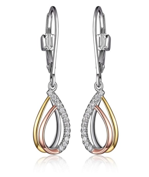 Elle Tri Tone Sterling Silver Ocean Drop Earrings Par le système avancé 