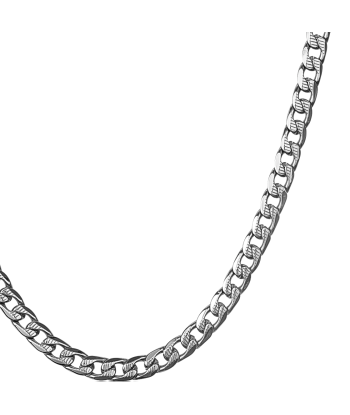 Italgem 5.5MM Stainless Steel Men's Diamond Cut Curb Chain Les magasins à Paris et en Île-de-France