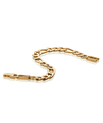 9.5mm Italgem Stainless Steel Yellow Gold Tone Men's Figaro Chain Bracelet shop