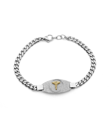 Italgem Stainless Steel Curb Chain Medic Alert Bracelet paiement sécurisé