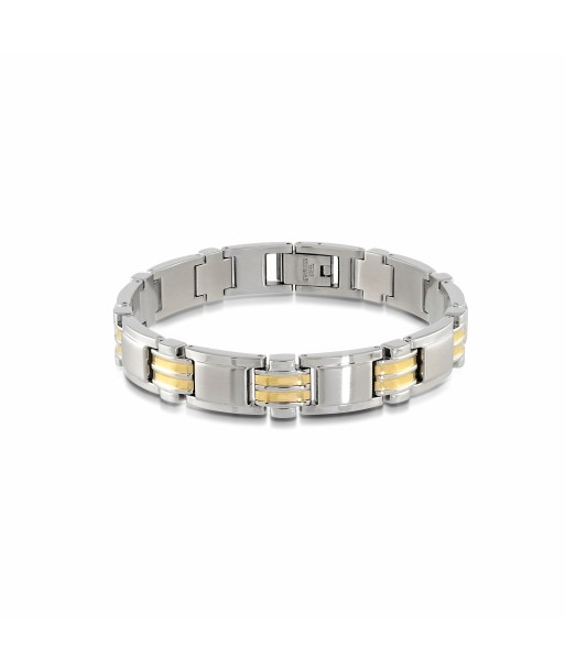 Italgem Stainless Steel Two Tone Link Men's Bracelet acheter en ligne