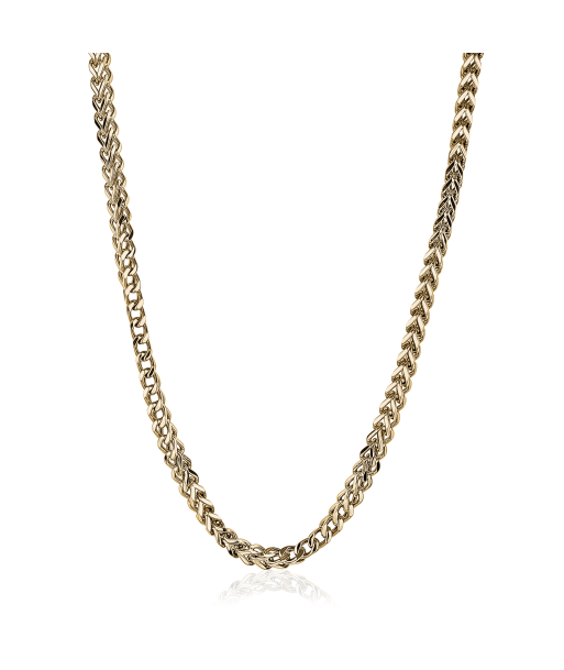 4.6mm Italgem Stainless Steel Yellow Gold Tone Square Franco Chain à prix réduit toute l'année