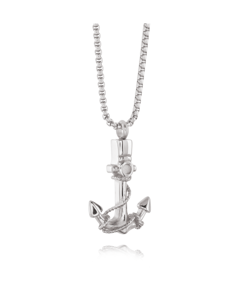 Italgem Stainless Steel Men's Anchor Memorial Vial Necklace à prix réduit toute l'année