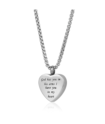 Italgem Steel Heart Memorial Vial Necklace de votre