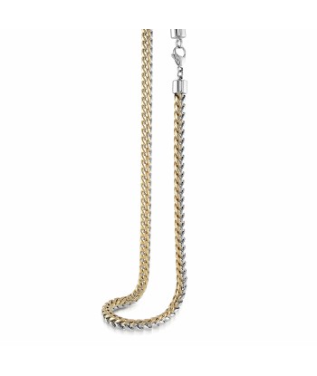 6mm Italgem Stainless Steel Two-Tone Men's Franco Chain Fin de série