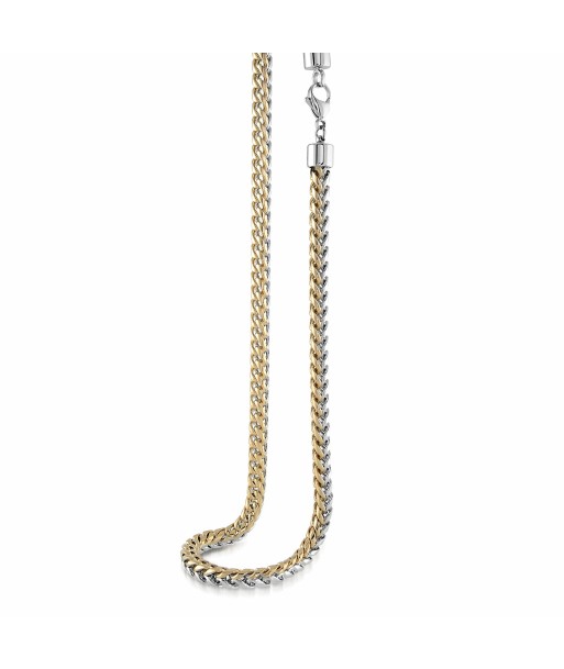 6mm Italgem Stainless Steel Two-Tone Men's Franco Chain Fin de série