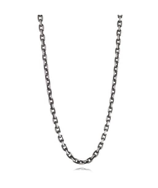 Italgem Steel Men's Black Cable Chain la colonne vertébrale