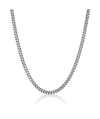 5.5mm Italgem Stainless Steel Black Diamond Cut Curb Chain les muscles