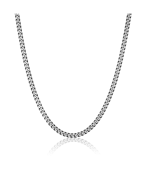 5.5mm Italgem Stainless Steel Black Diamond Cut Curb Chain les muscles