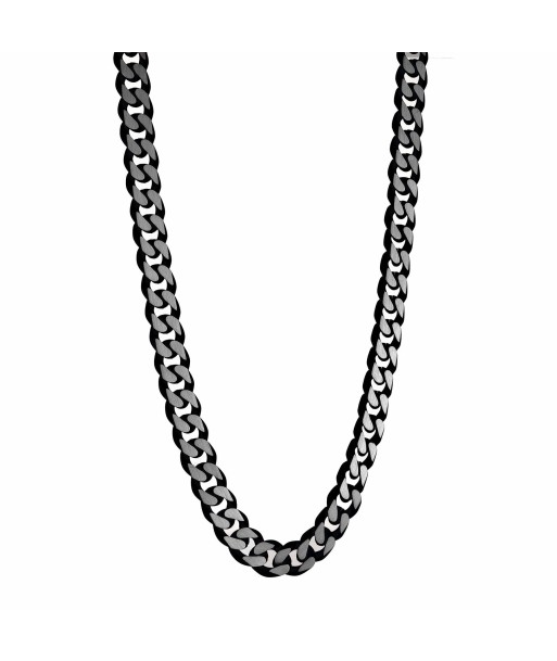 Italgem 8.6MM Stainless Steel Heavy Black Men's Curb Chain Jusqu'à 80% De Réduction