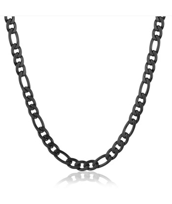 6mm Italgem Stainless Steel Black Men's Figaro Chain 2 - 3 jours ouvrés.