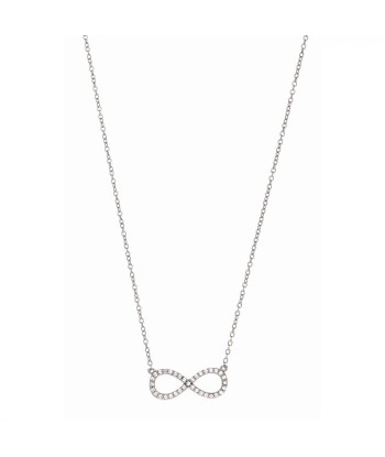 CZ Infinity Sterling Silver Necklace brillant des détails fins