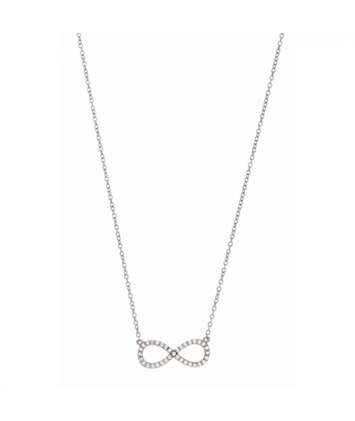 CZ Infinity Sterling Silver Necklace brillant des détails fins