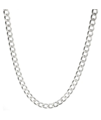 5.5mm Sterling Silver Men's Flat Curb Chain Jusqu'à 80% De Réduction