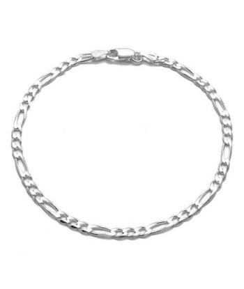 5.5mm Sterling Silver Flat Figaro Chain Bracelet Dans la société mordern