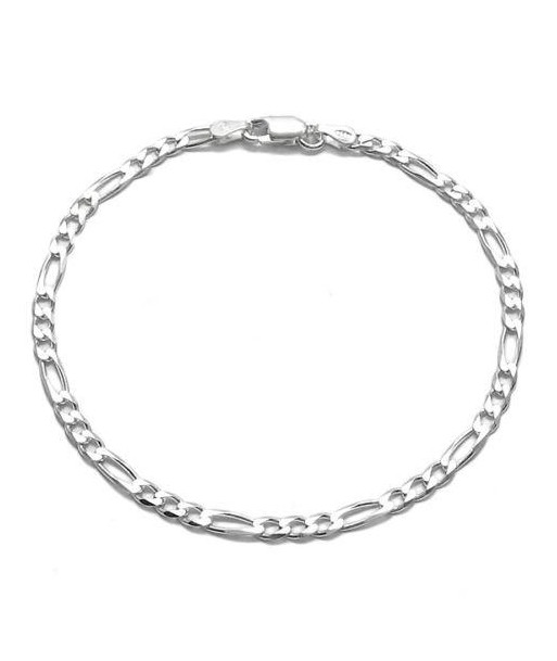 5.5mm Sterling Silver Flat Figaro Chain Bracelet Dans la société mordern