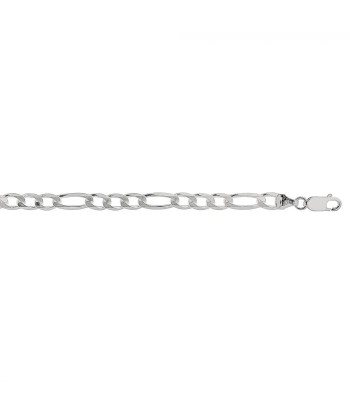 5.5mm Sterling Silver Flat Figaro Chain Bracelet Dans la société mordern