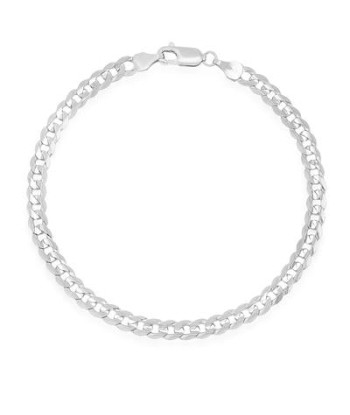 5.5mm Sterling Silver Curb Men's Chain Bracelet outlet