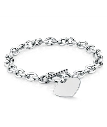 Sterling Silver Heart Toggle Bracelet Profitez des Offres !