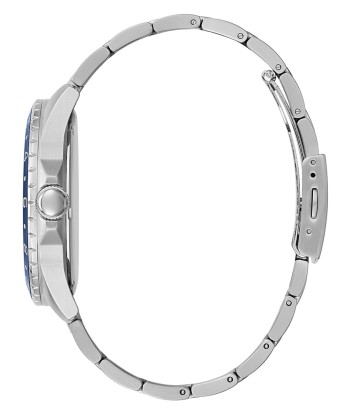 Guess Men's Watch: Silver/Blue les ligaments