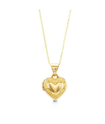 Children's Heart Locket Necklace: Gold offre 