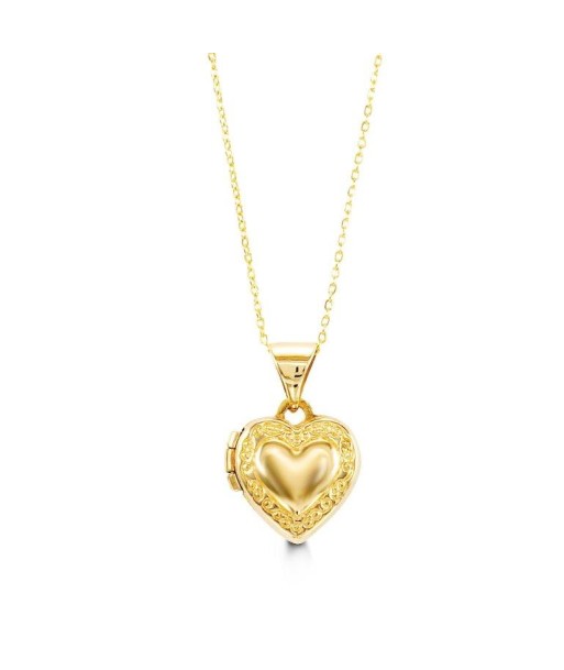 Children's Heart Locket Necklace: Gold offre 