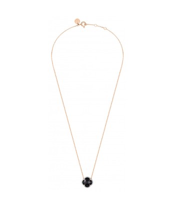 COLLIER VICTORIA ONYX + DIAMANTS OR ROSE acheter