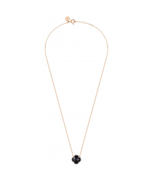 COLLIER VICTORIA ONYX + DIAMANTS OR ROSE acheter