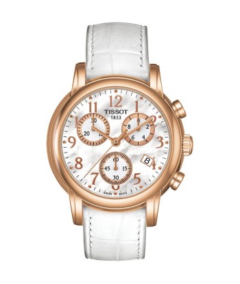 T-Classic Dressport Chronograph Mother of Pearl Dial White Leather Ladies Watch T0502173611200 pour bénéficier 