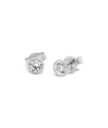 CZ Stud Earrings: White Gold pas cher chine