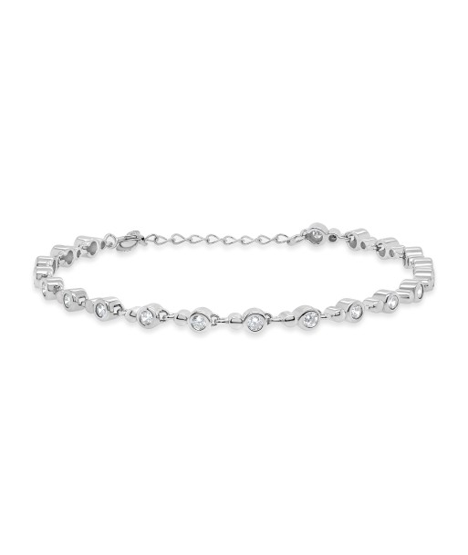 Casablanca Sterling Silver CZ Bracelet en linge