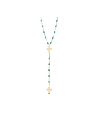 COLLIER CHAPELET CROIX GIGI CLOZEAU OR JAUNE soldes