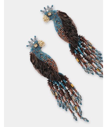 Boucles d'oreilles Olivia Dar Peacock Blue Bronze commande en ligne