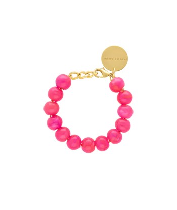 BRACELET MINI BEADS FUCHSIA MARBRE VANESSA BARONI rembourrage situé sous