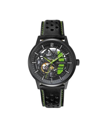 MONTRE PIERRE LANNIER HOMME PADDOCK NOIR CUIR destockage