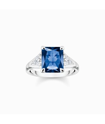 BAGUE THOMAS SABO PIERRE BLEUE ARGENT sur le site 