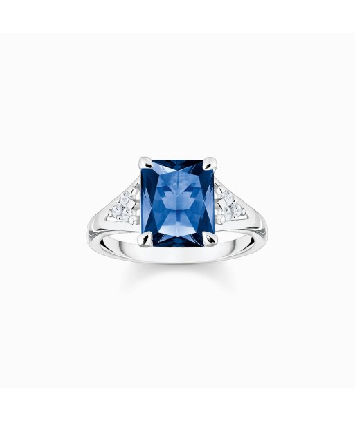 BAGUE THOMAS SABO PIERRE BLEUE ARGENT sur le site 