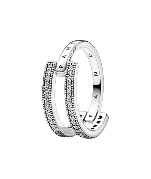 Bague Pandora Double Signature et Pavé Pandora Signature en ligne des produits 