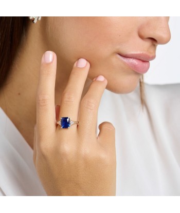 BAGUE THOMAS SABO PIERRE BLEUE ARGENT sur le site 