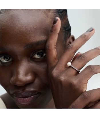 Bague Pandora Perle de Culture d'Eau Douce Traitée & Pavé acheter