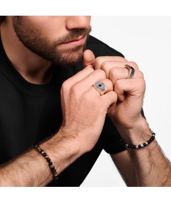 BAGUE THOMAS SABO TALISMAN ONYX NOIR ARGENT en stock