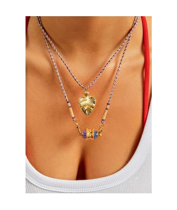 COLLIER MYA BAY - BIG TALISMAN BLUE/PURPLE Par le système avancé 