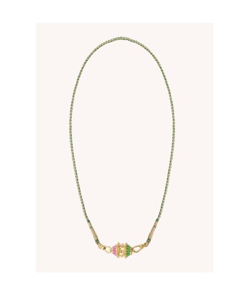 COLLIER MYA BAY - BIG TALISMAN FUCHSIA/GREEN la livraison gratuite